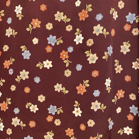 90s Brown Floral Slip Dress - Picture 3 of 3